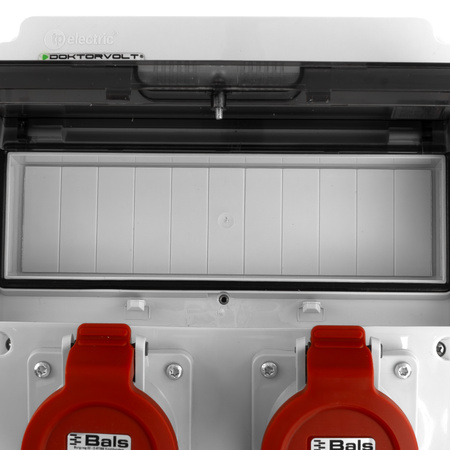 Rozdzielnica budowlana 4x230V 2x16A JUN bez zabezpieczeń gniazda Bals DOKTORVOLT DV-6863-F