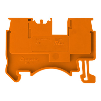 Złączka szynowa przelotowa zaciskowa pomarańczowa 1,5mm2 1P UL DS1.5-01P-15-00A(H)