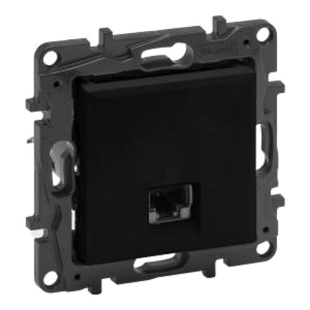 Gniazdo komputerowe pojedyncze RJ45 5e FTP czarne Niloe Step 863557