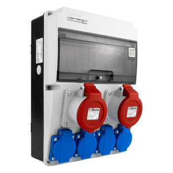 Rozdzielnica budowlana JUN 2x16A bez zabezpieczeń 4x230V gniazda Bals DOKTORVOLT® DV-6863-F
