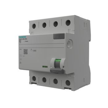 Wyłącznik różnicowoprądowy 63A 30mA 4p RCCB VDE Siemens 5SV33466KL