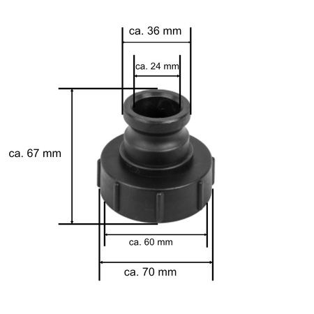 Złącze IBC GW S60x6 Camlock A 1'' Bradas IBCS60F-CGA100A