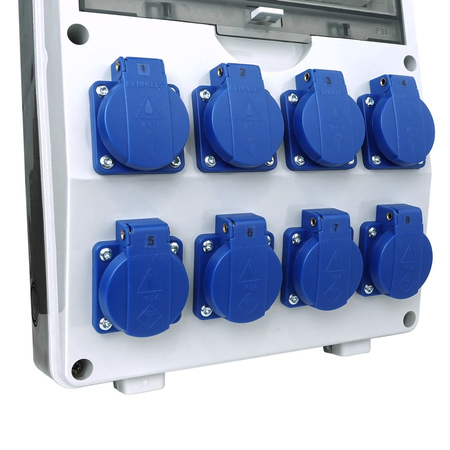 Rozdzielnica budowlana TD-S 8x230V gniazda Schuko Doktorvolt DV-2329-D