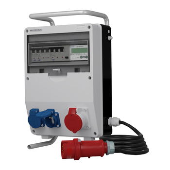 Rozdzielnica budowlana na stojaku z kablem i licznikiem zużycia energii TD-S/FI SKHU 16A 2x230V Doktorvolt DV-0519-F