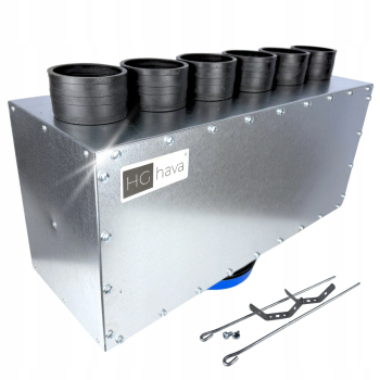 Skrzynka rozdzielcza rozdzielacz przelotowy wentylacja fi 160 6x75 mm E-KRT-6x75/160-OC