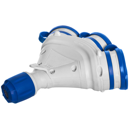Trójdrożne gniazdo Schuko IP44 3×2P+Z 16A 250V szaro-niebieskie GN-X3/44S W-01165
