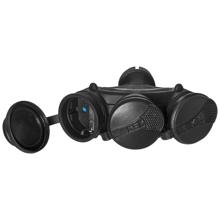 Rozgałęźnik przenośny czarny R-X3/44S IP44 3×2P+Z 16A 250V Schuko W-01162