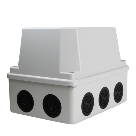Puszka natynkowa z dławikami wym/wew 190x145x135 mm 10membran z wysoką pokrywą IP66 M-L 009.PG.CA.G