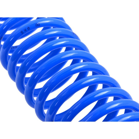 Wąż pneumatyczny spiralny PU  5m 5x8mm niebieski 1869
