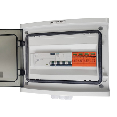 Doktorvolt Rozdzielnica PV Fotowoltaiczna Solarna AC SIEMENS 3F B10A 25A 300mA T2 DV-0737-FOT