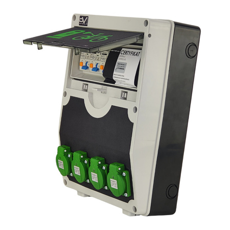 Stacja ładowania rowerów elektrycznych 12 modułowa 4x230V 4xRCBO Doktorvolt DV-2137