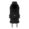 Wtyczka gumowa kątowa 16A 230V czarna Schuko 3101-302-0300
