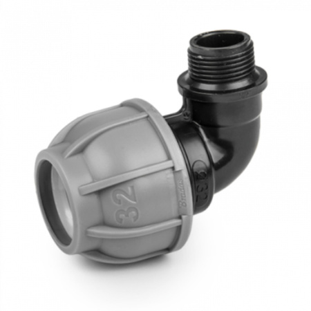 Kolanko do rur PE 50mm 90° z gwintem zewnętrznym 6/4" PN10 DSRA10K50M64