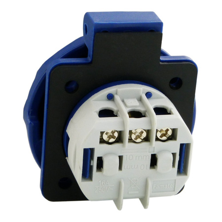 Gniazdo tablicowe proste hermetyczne 230V 16A IP67 system Schuko Doktorvolt VZG 16S DV