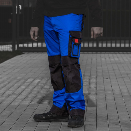 Spodnie robocze 245 g/m2 R50 WZMOCNIONE NIEBIESKO-CZARNE Doktorvolt DV-2100-SD-B550-50