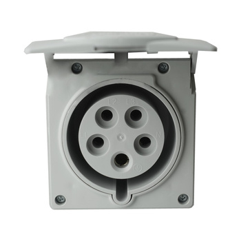 Gniazdo ścienne CEE z puszką podtynkowe 32A 400V 5P IZV 3253