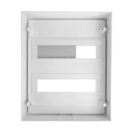 Rozdzielnica modułowa natynkowa 2x12 zabezpieczona 10xMCB 1xRCCB VDE okablowana skrzynka elektryczna Hager 370x305x96,5mm zaciski rozgałęźne L1, L2, L3, N, PE Doktorvolt DV-6326-NT