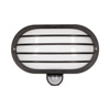 SOLANO. oprawa ogrodowa z czujnikiem ruchu 180st. 1x60W. E27. IP44. plastik. czarna