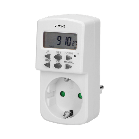 Elektroniczny programator czasowy MINI 1800W 8A 10 programów wersja Schuko DT-2(GS)