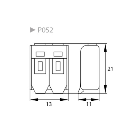 Szybkozłączka instalacyjna 4 mm2 x 2 BEMKO 1 sztuka 100 sztuk 1-E03-P052