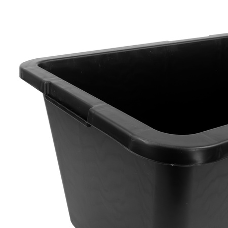 Kastra budowlana prostokątna 60L czarna z regranulatu PP/PE pojemnik na zaprawę beton klej odporna wiadro pojemnik donica kalfas DV-5619