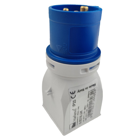Marlanvil Adapter kempingowy wtyczka CEE 16A na 13A 250V gniazdo brytyjski standard przejściówka IP20 6.8216.UK