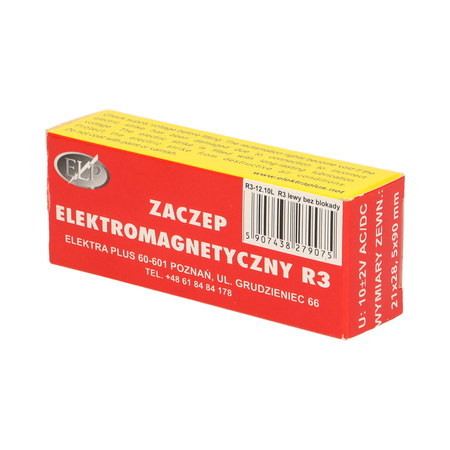 Elektrozaczep bez pamięci. bez blokady. lewy R3-12.10L
