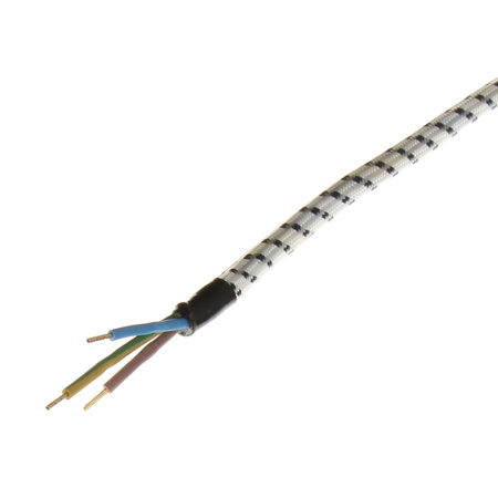 Przewód przyłączeniowy 2m z wtyczką kątową Uni-Schuko 250V 16A PPJ biało-czarny T-10873