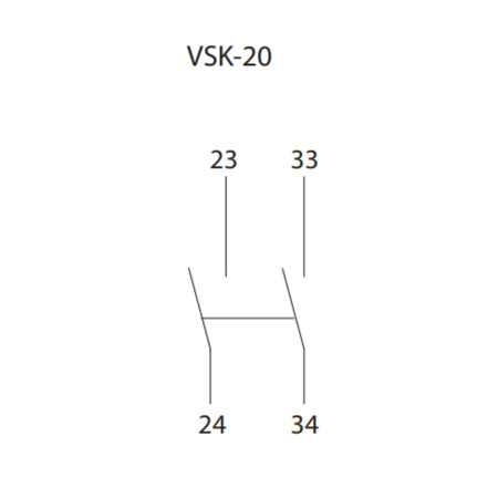 Styki pomocnicze 2x6A 2NO do VSM220, VSM425 ELKO VSK-20