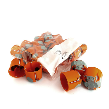 F-tronic Puszka instalacyjna podtynkowa 1 sztuka 68mm połączeniowa pomarańczowa VDE 7360027