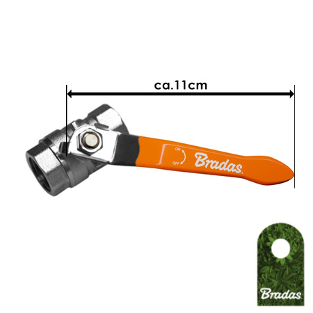 Zawór kulowy 1/2" Mosiądz niklowany GKZ011212 BRADAS 3653