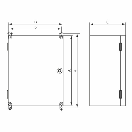 Uni-1 obudowa UNIbox z płytą montażową i zamkiem z kluczem IP65 E-P 43.1 5719