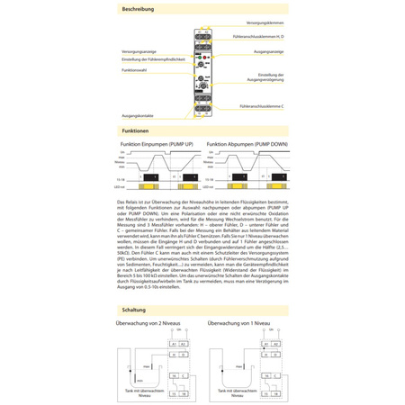 ELKO Automat nadzorczy przekaźnik poziomu cieczy HRH-5/UNI