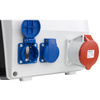 Rozdzielnica budowlana z licznikiem 3F Siemens pTD-S 32A 2x230V gniazda Mennekes Schuko Doktorvolt DV-4791-D