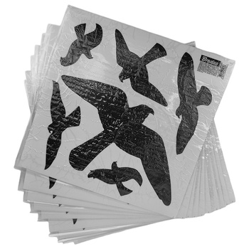 Odstraszacz ptaków BRADAS samoprzylepne naklejki na szybę duże zestaw 6x10 sztuk CTRL-BR002