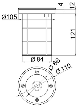 Oprawa najazdowa GU10 max. 50W okrągła IP67 ALFA-O GTV ON-ALFAOGU10-06