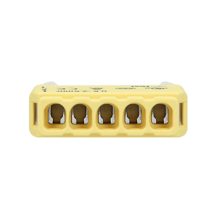 Złączka instalacyjna wciskana 5-przewodowa  na drut 0.75-2.5mm2  IEC 300V/24A  50 szt.