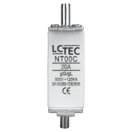 Wkładka topikowa przemysłowa zwłoczna kompaktowa BM 20A gG/gL NT00C NT00C20A