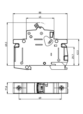 Wyłącznik nadprądowy MCB 16A 6kA 1P B16A ETI 260420107