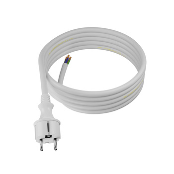 Przewód przyłączeniowy 3m z wtyczką prostą 250V 16A 3x2,5 mm² IP44 H05VV-F PP-40H biały W-98616