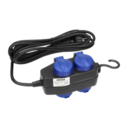 Przedłużacz warsztatowy bryzgoszczelny 5 m Schuko OR-AE-13160(GS)/5M