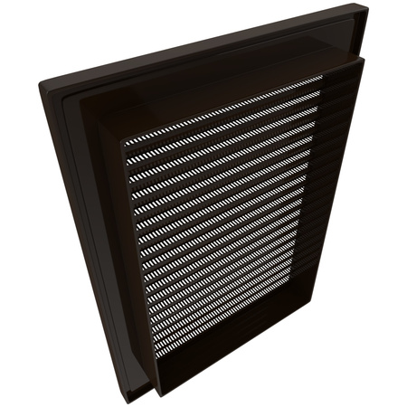 Kratka wentylacyjna skośna z siatką 21x14 brąz AirRoxy 02-341