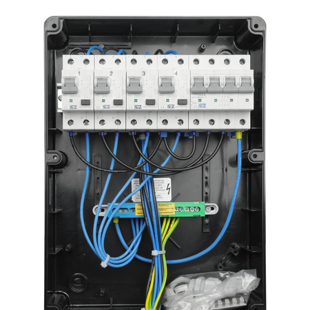Rozdzielnica budowlana kempingowa TD-S/FI 4x230 gniazda Mennekes DV-7921
