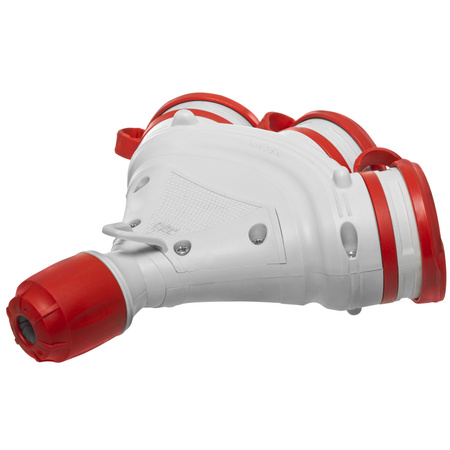 Trójdrożne gniazdo Schuko IP44 3×2P+Z 16A 250V szaro-czerwone GN-X3/44S W-01163