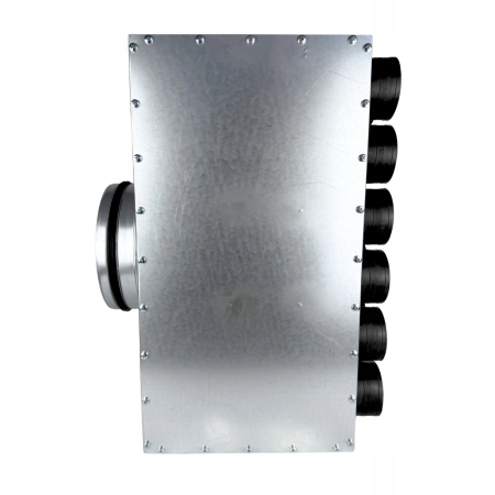 Skrzynka rozdzielcza rozdzielacz rurowy wentylacyjny fi 160 12x75 mm E-KRT-12x75/160-OC