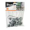 10 szt. Hak stalowy do gumy elastycznej szary BUNGEE CORD HOOK Bradas BCDIY-H1-B