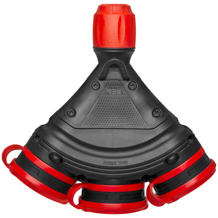Trójdrożne gniazdo Schuko IP44 3×2P+Z 16A 250V czarno-czerwone GN-X3/44S W-01164