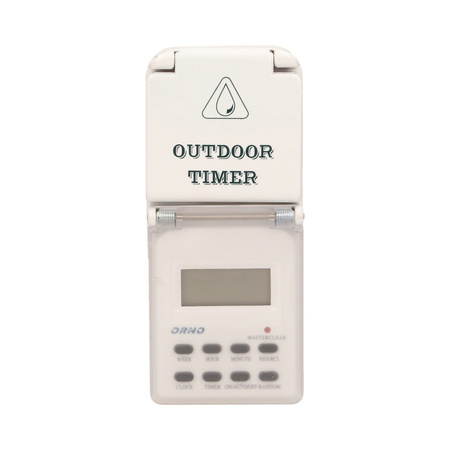 Elektroniczny programator czasowy. 8 programów. IP44 OR-PRE-432
