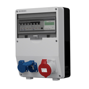 Rozdzielnica budowlana z licznikiem 3F TD-S/FI 32A 2x230V Doktorvolt DV-9672-F