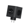 Rozgałęźnik elektryczny 5x gniazdo 230V Schuko czarny W-00357